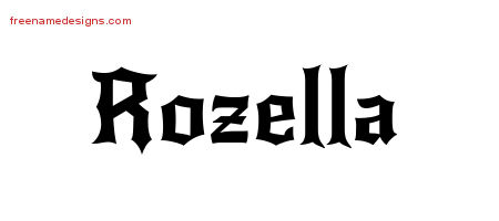Gothic Name Tattoo Designs Rozella Free Graphic
