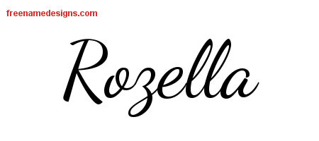 Lively Script Name Tattoo Designs Rozella Free Printout