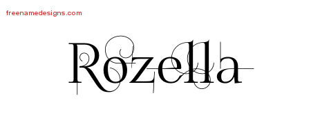 Decorated Name Tattoo Designs Rozella Free