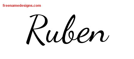 Lively Script Name Tattoo Designs Ruben Free Download