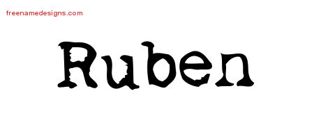 Vintage Writer Name Tattoo Designs Ruben Free