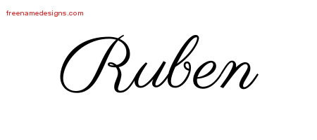 Classic Name Tattoo Designs Ruben Printable