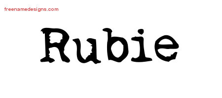 Vintage Writer Name Tattoo Designs Rubie Free Lettering