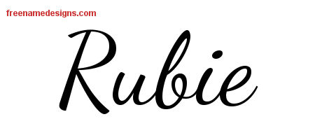Lively Script Name Tattoo Designs Rubie Free Printout