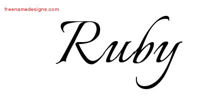Calligraphic Name Tattoo Designs Ruby Download Free