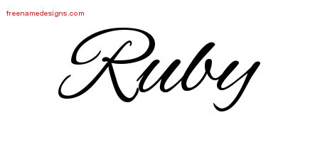 Cursive Name Tattoo Designs Ruby Download Free