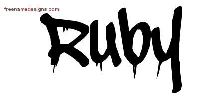 Graffiti Name Tattoo Designs Ruby Free Lettering