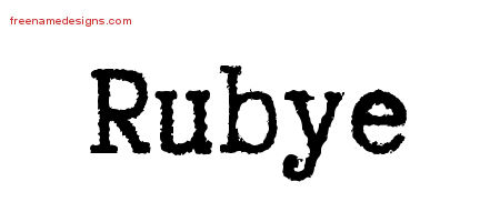 Typewriter Name Tattoo Designs Rubye Free Download