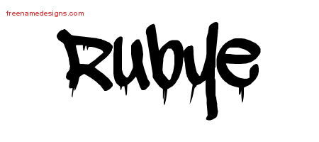 Graffiti Name Tattoo Designs Rubye Free Lettering