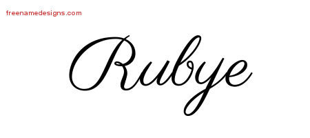 Classic Name Tattoo Designs Rubye Graphic Download