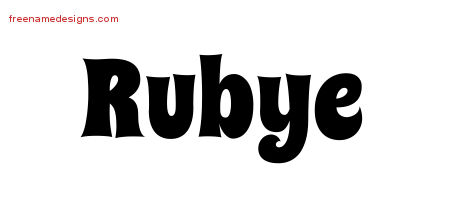 Groovy Name Tattoo Designs Rubye Free Lettering