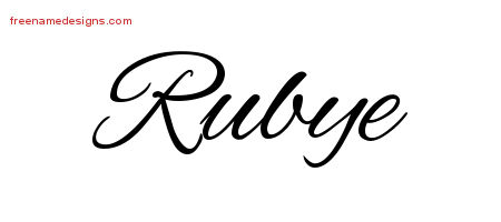 Cursive Name Tattoo Designs Rubye Download Free