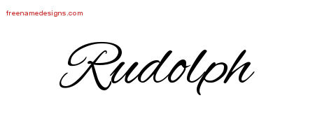 Cursive Name Tattoo Designs Rudolph Free Graphic