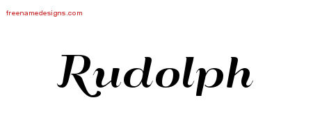 Art Deco Name Tattoo Designs Rudolph Graphic Download