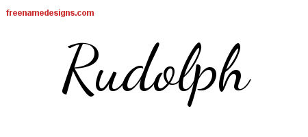 Lively Script Name Tattoo Designs Rudolph Free Download