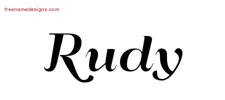Art Deco Name Tattoo Designs Rudy Printable