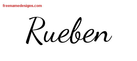 Lively Script Name Tattoo Designs Rueben Free Download