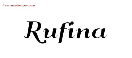 Art Deco Name Tattoo Designs Rufina Printable