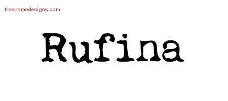 Vintage Writer Name Tattoo Designs Rufina Free Lettering