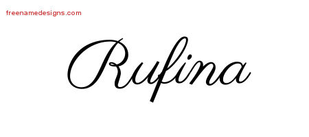 Classic Name Tattoo Designs Rufina Graphic Download