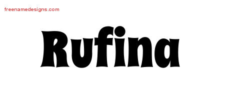 Groovy Name Tattoo Designs Rufina Free Lettering