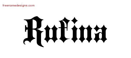 Old English Name Tattoo Designs Rufina Free