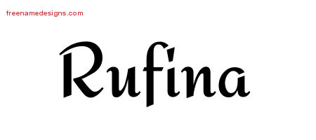 Calligraphic Stylish Name Tattoo Designs Rufina Download Free
