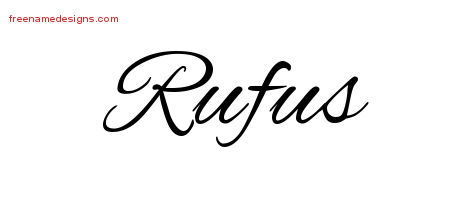 Cursive Name Tattoo Designs Rufus Free Graphic