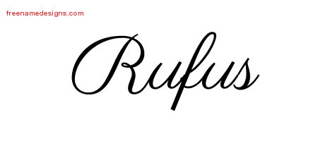 Classic Name Tattoo Designs Rufus Printable