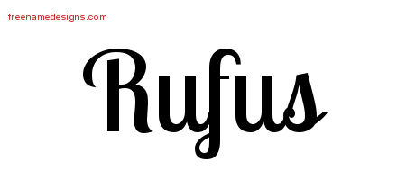 Handwritten Name Tattoo Designs Rufus Free Printout