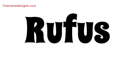 Groovy Name Tattoo Designs Rufus Free