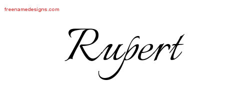 Calligraphic Name Tattoo Designs Rupert Free Graphic