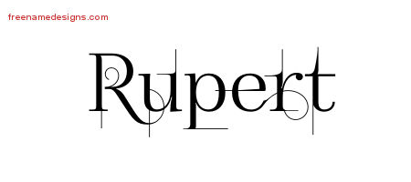 Decorated Name Tattoo Designs Rupert Free Lettering