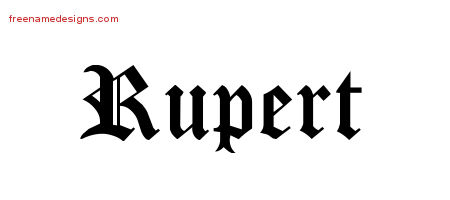 Blackletter Name Tattoo Designs Rupert Printable