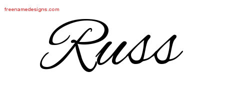 Cursive Name Tattoo Designs Russ Free Graphic