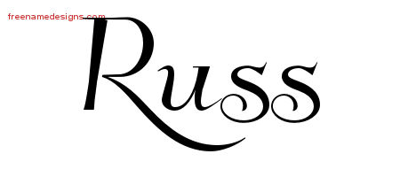 Elegant Name Tattoo Designs Russ Download Free