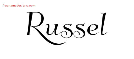 Elegant Name Tattoo Designs Russel Download Free