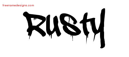 Graffiti Name Tattoo Designs Rusty Free