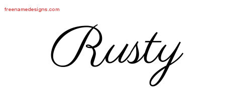 Classic Name Tattoo Designs Rusty Printable