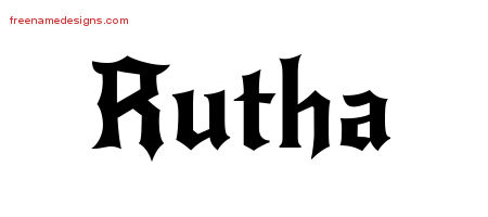 Gothic Name Tattoo Designs Rutha Free Graphic