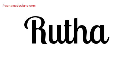 Handwritten Name Tattoo Designs Rutha Free Download