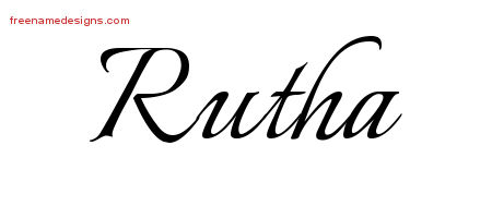 Calligraphic Name Tattoo Designs Rutha Download Free
