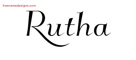 Elegant Name Tattoo Designs Rutha Free Graphic