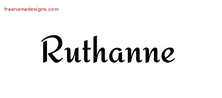 Calligraphic Stylish Name Tattoo Designs Ruthanne Download Free