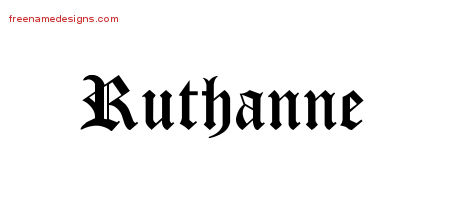 Blackletter Name Tattoo Designs Ruthanne Graphic Download