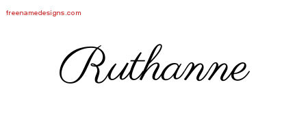 Classic Name Tattoo Designs Ruthanne Graphic Download