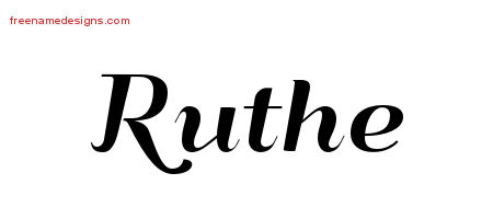 Art Deco Name Tattoo Designs Ruthe Printable