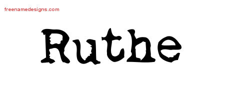 Vintage Writer Name Tattoo Designs Ruthe Free Lettering