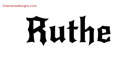 Gothic Name Tattoo Designs Ruthe Free Graphic