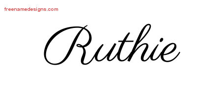 Classic Name Tattoo Designs Ruthie Graphic Download